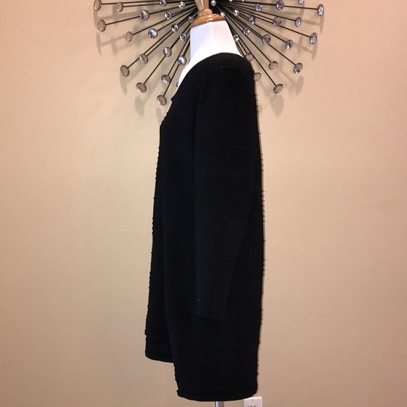 DOTS Black Shimmer Tunic Sweater 3X - Picture 3 of 8